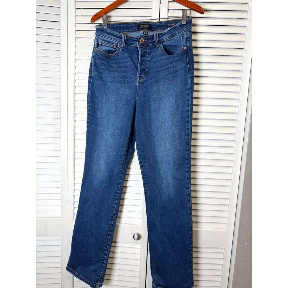 Judy Blue Dad Jeans Straight Leg Hidden Button Fly Jeans 9/29 - Picture 4 of 7